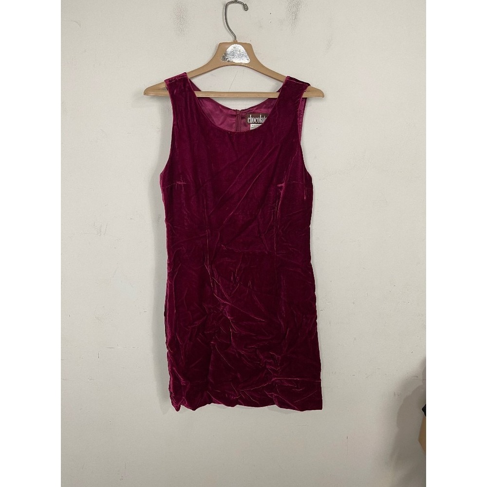 Chocolate Womens Dress Size 9 Pink Velvet Holiday Party Valentines‎ Day Sexy